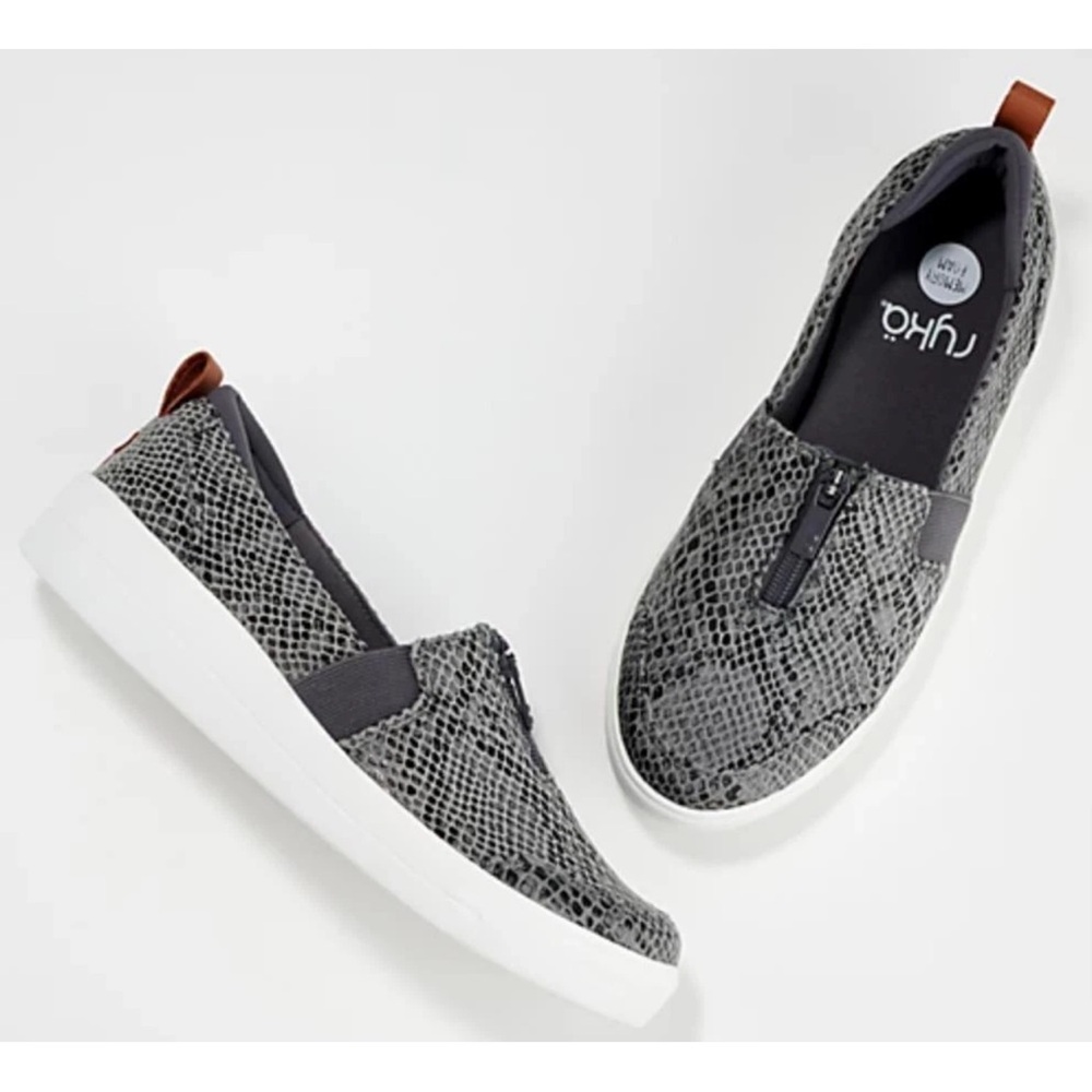 Ryka slip on snakeskin look slippers shoes nib sz 8.5 W